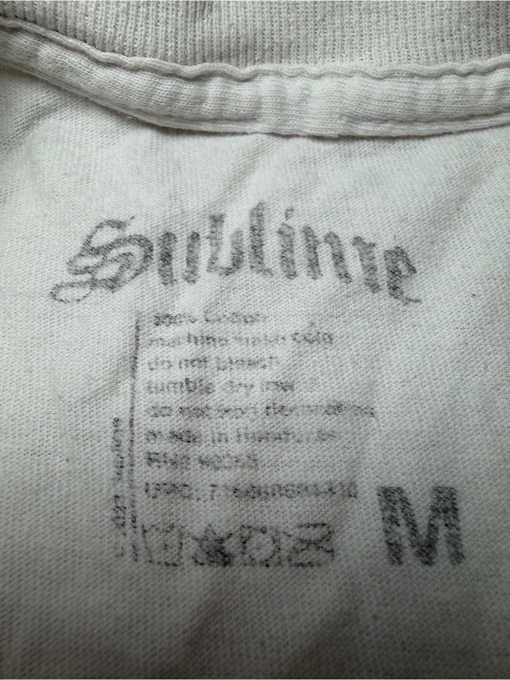 Sublime Band T Shirt Size Medium Sun Graphic Short Sleeve White Ska Punk Rock - Picture 4 of 6